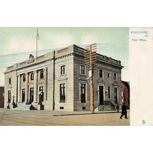 Wilkes-Barre Pennsylvania PA Post Office Tuck Antique Undivided Back Postcard